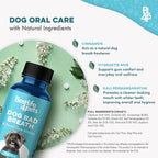 Dog Dental Care & Bad Breath Remedy, Natural Dog Oral Care for Healthy Teeth, Mouth & Gums, Daily Canine Breath Freshener, Plaque, Tartar Control Helps Reduce Gingivitis, Easy to Use 800 Tiny Pills