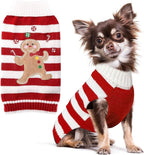 PETCARE Christmas Dog Costume Pet Sweater Vest Cute Bear Red Striped Cat Sweaters Warm Winter Dog Clothes for Small Medium Large Dogs Cats Ugly Xmas Puppy Doggy Chihuahua Yorkie Outfits
