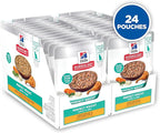 Hill's Science Diet Perfect Weight, Adult 1-6, Weight Management Support, Wet Cat Food, Chicken & Vegetables Stew, 2.8 oz Pouch, Case of 24