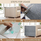 Cat Scratching Climbing Carpet Mat, Self-Adhesive Trimmable Anti Cat Scratcher Couch Furniture Protector from Cat Claws, Cat Post Covered Pad Replacement for DIY Cat Tree (Light Gray, 15.8" x 118")