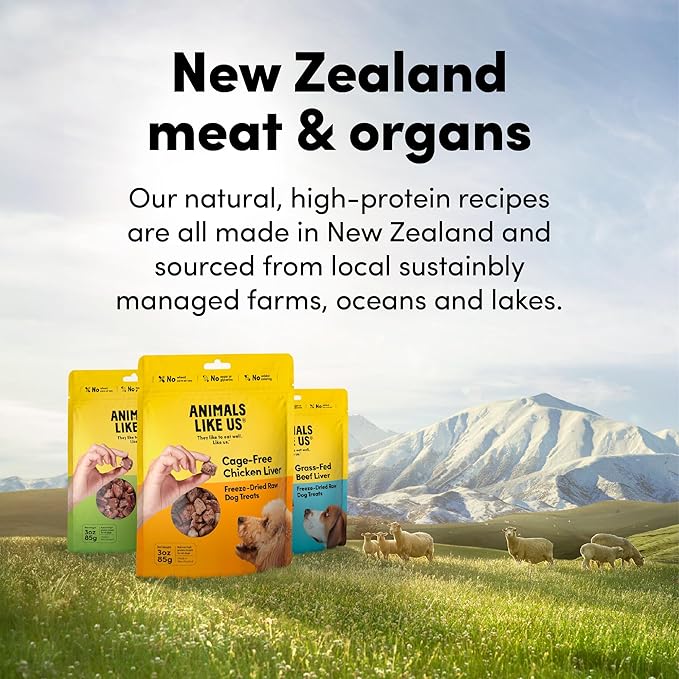 Premium Dog Treats, Freeze-Dried Raw 100% Grass-Fed Beef Liver, Single Ingredient, Protein Rich, Non-GMO, No Wheat or Corn, 3 oz