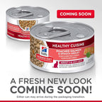 Hill's Science Diet Healthy Cuisine, Adult 1-6, Great Taste, Wet Cat Food, Pached Salmon & Spinach Stew, 2.8 oz Can, Case of 24