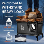 Rugged Heated Cat House for Outdoor Cats in Winter, Extremely Insulated & 100% Weatherproof, Elevated Feral Cat Shelter with Waterproof Eaves & Safe Escape Door for Stray & Barn Cats