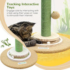 SC30 Tall Scratching Post for Cats, 30in Cactus Cat Scratching Post Cat Scratcher Cute Sisal Large Cat Scratching Post with Modern Wooden Ball Tracking Interactive Toys