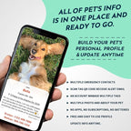 MYLUCKYTAG QR Code Silicone Dog ID Tag - Online Pet Profile, Location Alert Email, Quiet, Durable - Engraved Pet Tag for Dogs and Cats