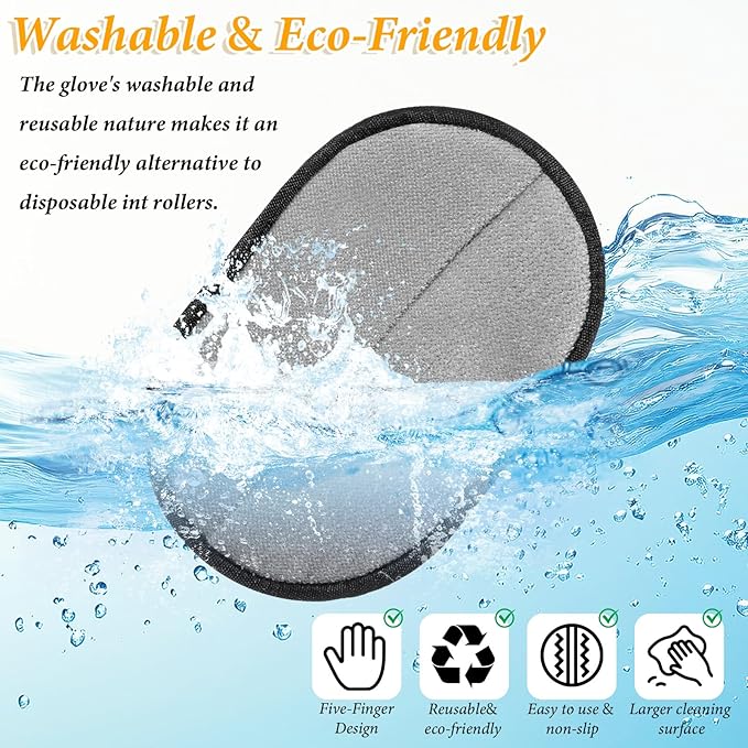 2 Pcs Pet Hair Removal Glove, Double Sided Grooming Gloves, Upgrade Electrostatic Pet Hair Remover, Reusable Pethair Remover Glove for Dogs and Cats Washing Beauty, Sofa, Bed Sheets, Clothes