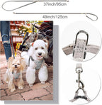 Puppytie No Pull Small Dog Harness with Multifunction Dog Leash,Lightweight Soft Adjustable No Choke Escape Proof Pet Harness Vest Pet Harness Vest,Glossy Grey,S