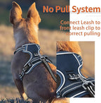 HEELE Dog Harness for Large Dogs No Pull Dog Vest Harness for Large Dog with Soft Padded Handle Reflective for Outdoor Training, Royal Blue, XL