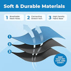 Voyager Escape-Proof Step-in Lock Cat Harness & 5ft Neoprene-Handle Leash Set All-Weather Mesh with Reflective Stitching for Small to Large Cats by Best Pet Supplies, Black Trim-Baby Blue (327), S