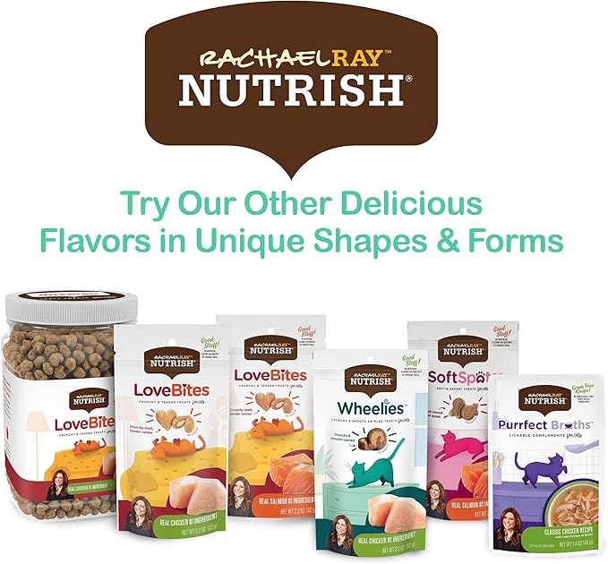 Rachael Ray Nutrish Purrfect Broths Lickable Cat Treats or Topper, Classic Chicken Recipe, Grain Free 1.4 oz. Pouch, 24 Count