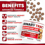 Dog UTI Treatment - 170 Treats - Cranberry Supplement for Dogs - Bladder Control - Urinary Tract Infection Treatment - UTI Medicine Multivitamin - Vitamins and Supplements - Made in USA