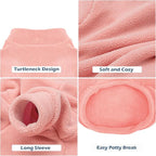 Dog Sweater, 3 Pack Dog Sweaters for Small Dogs Girl Boy, Ultra Soft Warm Puppy Clothes Dog Coat for Winter (Peach+Lt Camel+Pink, X-Large)