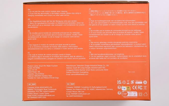 Wireless Cat Water Fountain [Water & Battery Separation] FEELNEEDY Automatic Pet Water Dispenser with Motion Sensor, 3.5L/118oz 4000mAh Battery Operated Water Fountains for Cats Dogs