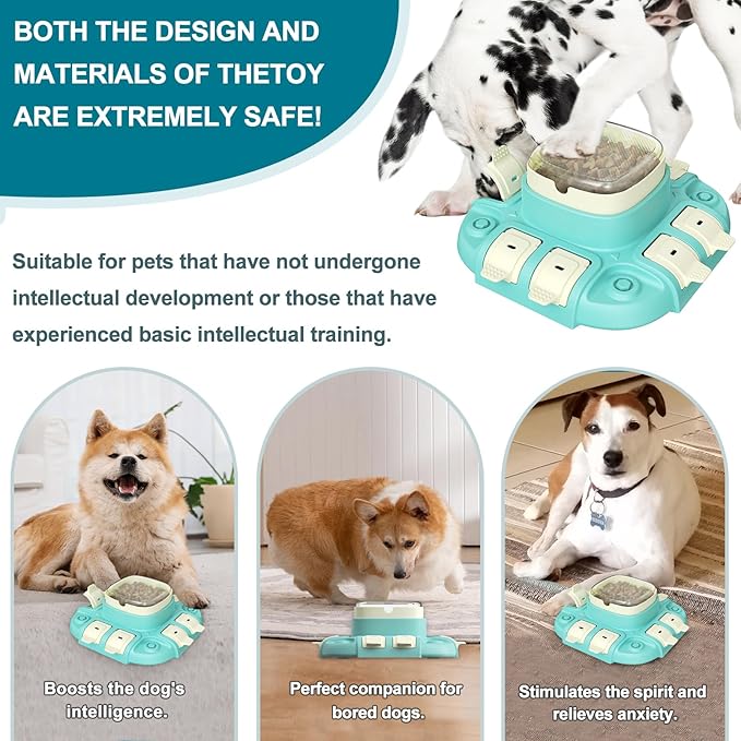 Dog Puzzle Toy,3 in 1 Food Dispenser Slow Feeder Treat Puzzles Bowl