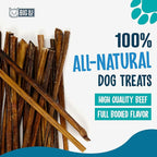 Big Lu - 12” Regular Bully Sticks, 12 Count, 100% Grass-Fed Beef Chews, Fully Digestible, Long-Lasting Treats for Aggressive Chewers, Natural Single-Ingredient Chews for Puppies and Small Dogs