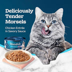 Blue Buffalo Tastefuls Natural Tender Morsels Wet Cat Food, Chicken Entrée 3-oz cans (Pack of 24)