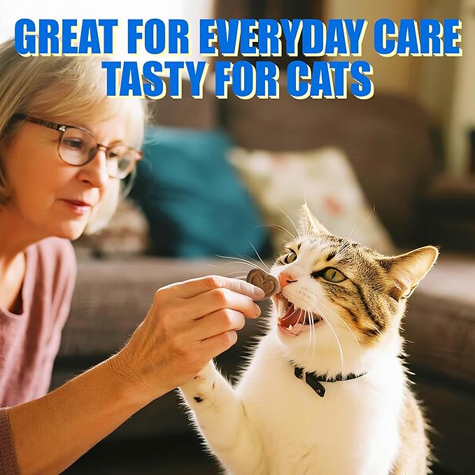 Just Try 300 Bites Cat Grass,Hairball Relief & Digestive Support Cat Treats - with Pumpkin, & Omega-3 Fish Oil, Chicken Flavor, Hairball Treatment for Cats