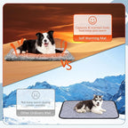 6 Pack Self Warming Cat Pads 18 x 24 Inch Self Heating Dog Cat Mats Extra Warm Thermal Pet Bed Washable Pet Crate Bed Mat Blanket Removable Cover Non Slip for Indoor Outdoor Pets (Grey)