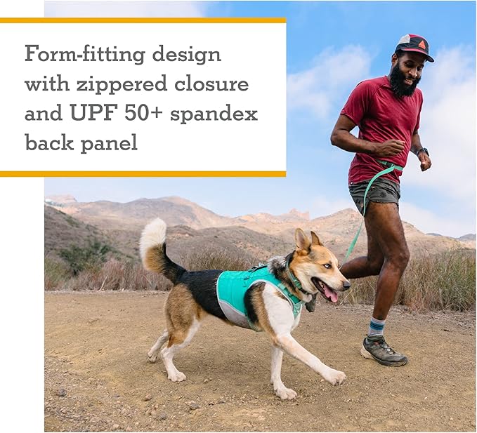 Ruffwear, Swamp Cooler Zip Dog Vest, Evaporative Cooling for Hot Weather, Blue Mist, Large