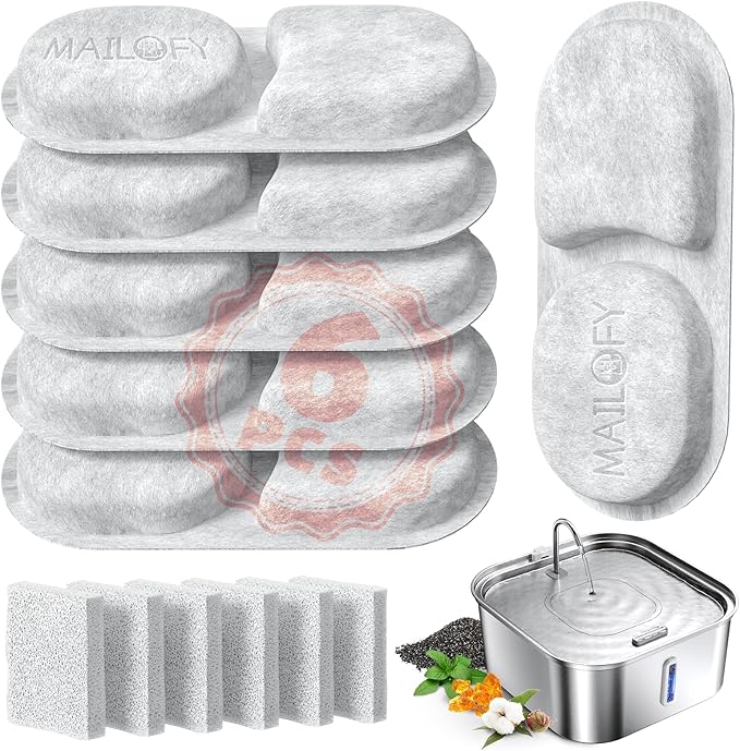 Large Dog Water Fountain 14L/3.7Gal, Stainless Steel Pet Fountain for Large Dogs and Multi-Pets, with Window & Extra Wide Drinking Area, Square Design Enlarges Capacity & Saves Space (Filters)