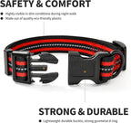 Mile High Life Reflective Dog Collar | Nylon Pet Collars wiith Buckle | Light Weight Puppy Collars | Red Dog Collars for Small Dogs (Red, S)