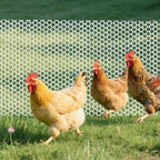 16.4 FT x 15.7 in Roll Mesh Fence, Versatile White Plastic Fencing & Netting, Cuttable Animal Wire Mesh Fence, Durable Tree Trunk Protector, Suitable for Cat Dog Rabbit Barrier and Plant Protectors