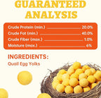 Wellix 9oz Freeze Dried Quail Eggs for Cats&Dog Treats - High-Protein Freeze Dried Quail Egg Yolk Cat Treats for Skin&Coat Health - Delicious Training Snacks for Puppy,Kitten Treat