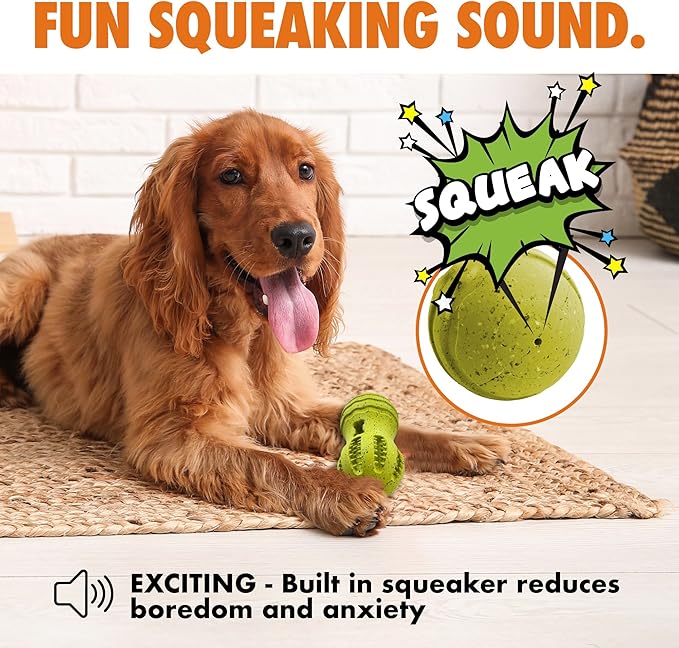 Max Fusion Made with Nike Grind, Arlee Weeble Treat Dispensing Dog Toy, Treat Dispenser, Durable Treat Toys for All Dogs, Natural Rubber Chew Toy, Medium, Red, 1 Count