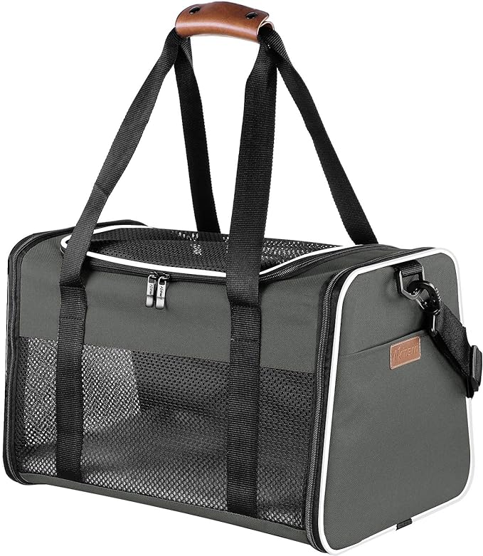 Cat Carrier - Portable Foldable Dog Pet Carrier, Soft-Sided Pet Bag up to 15 Lbs, Airline Approved Travel Puppy Carrier