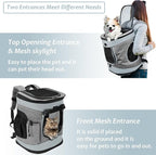 Kritter Planet Pet Carrier Backpack for Cats Dogs, Breathable Pet Backpack with 4 Mesh Window, Portable Pet Carrier for Camping