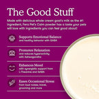 Fera Pets Goat Milk - Calming Supplement for Dogs & Cats - Ashwagandha, L-Theanine, & Passion Flower - Supports Anxiety Relief & Relaxation - for Picky Eaters - 60 TSP