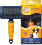 Arm & Hammer “Simply Calm” Dog Grooming Slicker Deodorizing Brush with Fragrance Transfer Technology – Scented Self-cleaning for Shedding, Scented for Dogs with Sweet Lily & Vanilla Scent