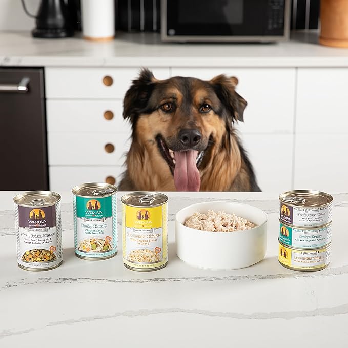 Weruva Classic Dog Food, Variety Pack, Chicken Free, Just 4 Me, Wet Dog Food, 14oz Cans (Pack of 12)