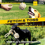 Fida Heavy Duty Dog Rope Toys for Aggressive Chewers 4pcs Pack – Natural Cotton Dog Chew Toys for Large Dogs, Tug-of-War & Fetch Rope Ball/Ring/Knot/Twist to Keep Them Busy