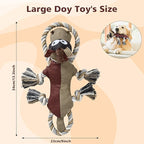 IOKHEIRA Dog Toys for Aggressive Chewers,Tough Indestructible Dog Toys,Squeaky Toys for Large Dogs,Durable Dog Chew Toys (Auburn)