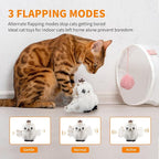 Gigwi Flappy Bird Cat Toy For Indoor Cats, Rechargeable Lifelike Sandpiper Interactive Flapping Bird Cat Toy Tweet, Flapping Wings & Lively Chirping, Catnip Toys For Kitten, Touch Activated (Prince)