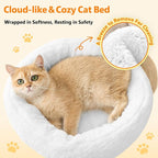 Modern Cat Tree for Indoor Cats, 36in H Cat Condo Tower with Scratching Posts, Cozy Cat Bed Cave, Washable Cushions, Dangling Balls, Play & Nap Structure for All Breeds of Cats, Brown & White