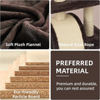 Cat Tree Tower with Cat Scratching Post for Indoor Cats,Activity Centre Climbing Tree Cat Furniture with Playful Toy Balls,Grey