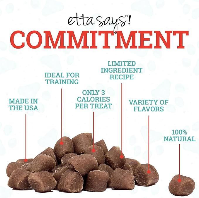 etta says! Training Treats - All Natural Variety Pack Soft Treats for Dogs - Bacon, Cheese, and Peanut Butter - Made in The USA (6 Oz Pack of 3)