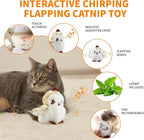 Gigwi Flappy Bird Cat Toy For Indoor Cats, Rechargeable Lifelike Sandpiper Interactive Flapping Bird Cat Toy Tweet, Flapping Wings & Lively Chirping, Catnip Toys For Kitten, Touch Activated (Princess)