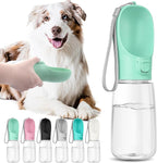 Portable Dog Water Bottle with Bowl, Leak Proof, Convenient for Walking, Hiking and Camping (Green, 19oz)