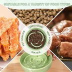 TRUVIC Ceramic Slow Feeder Dog Bowls Small Breed, 0.6 Cup Slow Feeder Cat Bowls for Fast Eaters, Ceramic Dog Food Dish no Black Chin, Puzzle Bowl for Small Dogs and Cats, Green