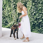 Dog Water Bottle with Food Container, Travel Puppy Water Bowl, Portable Pet Dispenser, Girl Dog Accessories Stuff Items Essentials Necessities for Yorkie Chihuahua Cat Walking and Hiking