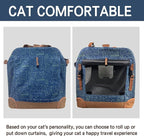Extra Large Cat Carrier Soft Sided, Portable Small Dog Carrier for 2 Cats, 24"x16.5"x16" Car Travel Folding Comfortable Design, Navy