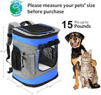Kritter Planet Pet Carrier Backpack for Cats Dogs, Breathable Pet Backpack with 4 Mesh Window, Portable Pet Carrier for Camping