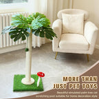 SHUNY Cat Scratching Post,35 Inch Tall Cat Scratching Posts for Indoor Cats,Nature Sisal Cat Scratcher Post with Hanghing Ball,Palm Tree Cat Scratch Post for Indoor Adult Cats and Kittens