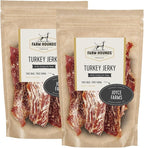 Farm Hounds - Premium Natural Turkey Jerky for Dogs - 100% Humanely Raised Turkey - Break-to-Size - Great for Training & Treats - No Added Fillers - Made in USA - 3.5 oz - 2 Pack