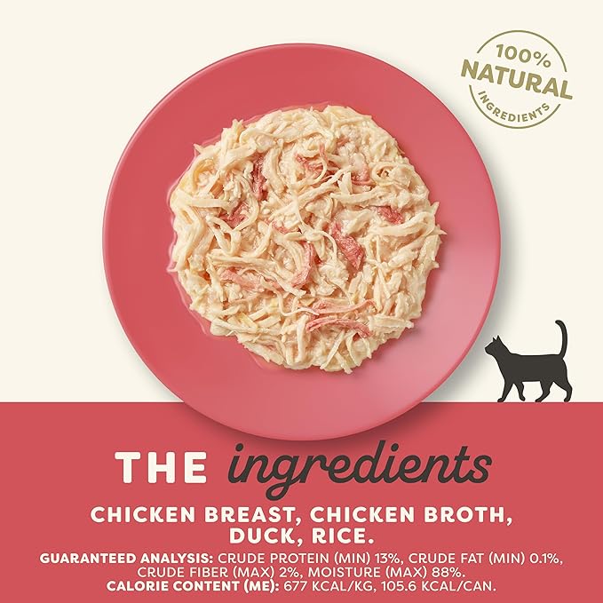 Applaws Natural Wet Canned Cat Food, Limited Ingredient, Protein with No Artificial Additives, Chicken Breast & Duck in Broth (24 x 5.5oz Cans)