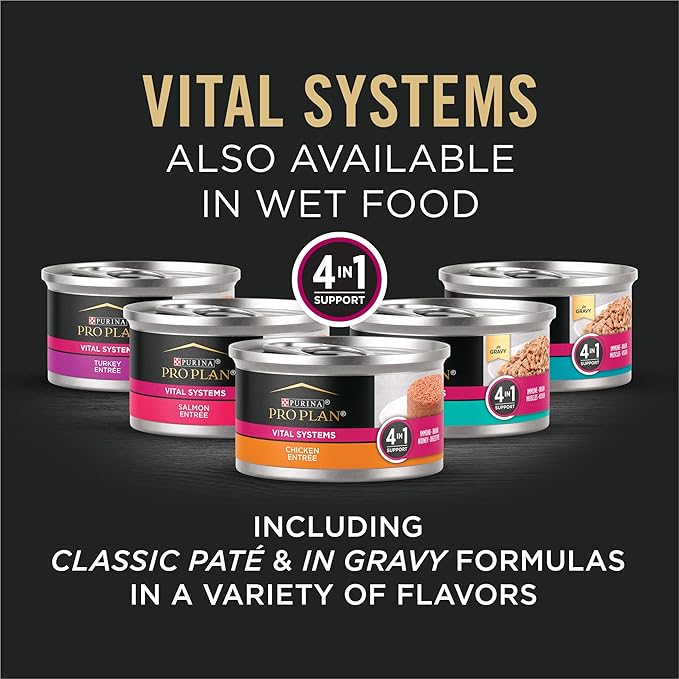 Purina Pro Plan Vital Systems Salmon and Rice Formula Senior Cat Food Dry 4-in-1 Formula - 3 lb. Bag