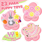 Zeaxuie 23 Pack Pink Puppy Toys for Teething, Small Dog Toys with Cute Puppy Chew Toys, Squeaky Dog Toys, Treat Ball and Interactive Rope Toys